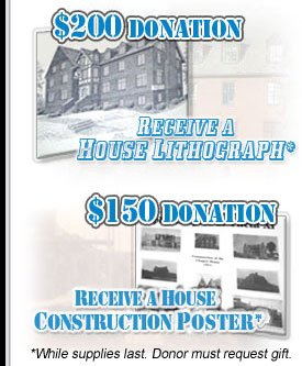 Donation Gifts - House Lithograph, House Construction Poster
